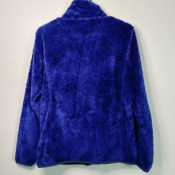 LHOSTE Vanina 8516m Purple Fleece Pebbled Full Zip Jacket Coat, Large - Picture 4 of 4